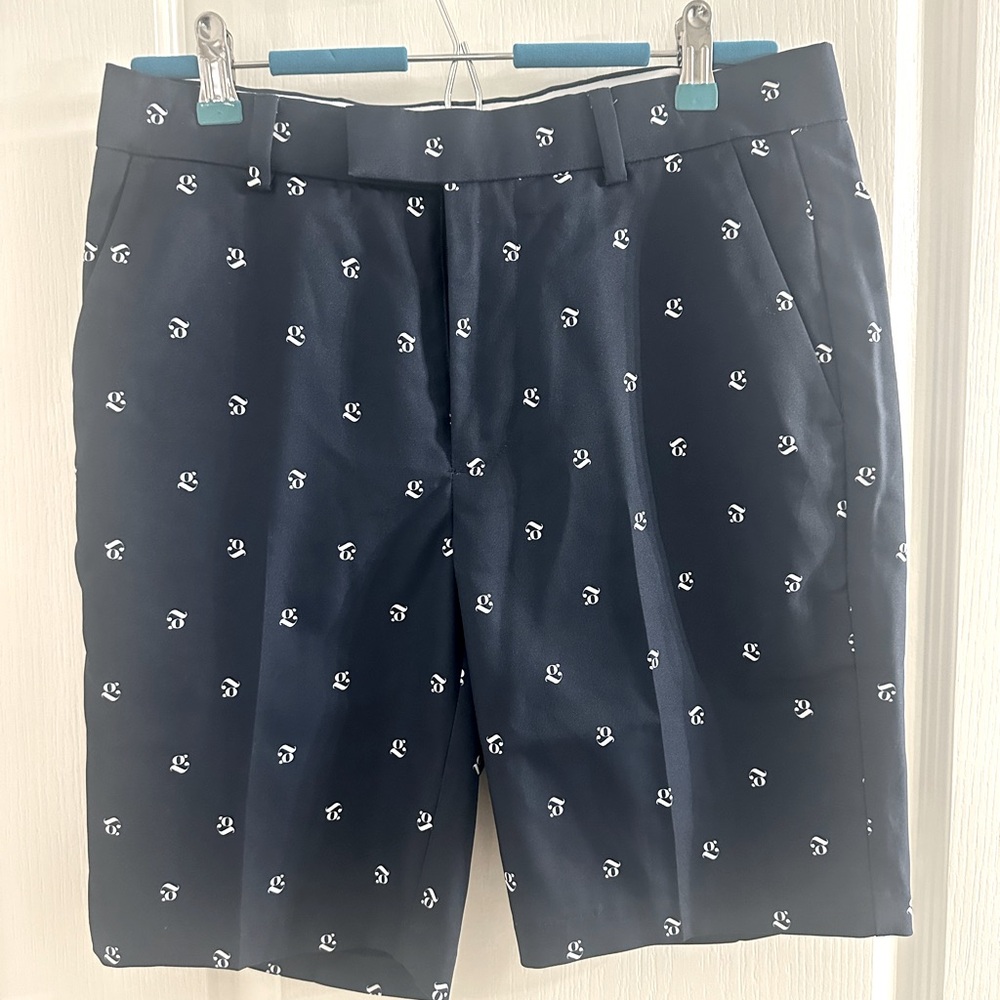 G/Fore Navy Mini G's Lightweight Golf Shorts Mens 30 Blue Logo Tech Chino
